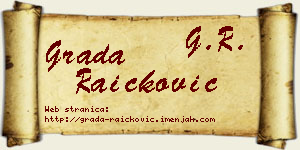 Grada Raičković vizit kartica